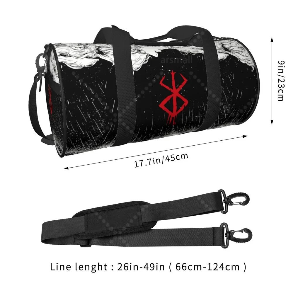 Apex Ritual – Anime Print Round Duffel Bag – Durable Outdoor Yoga Fitness & Travel Duffle Bag