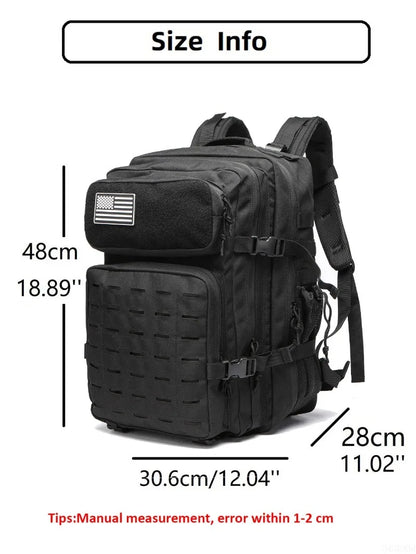 Apex Ritual – Tactical Molle Hunting Backpack 25L/50L – EDC Gym & Outdoor Hiking Rucksack with Bottle Holders