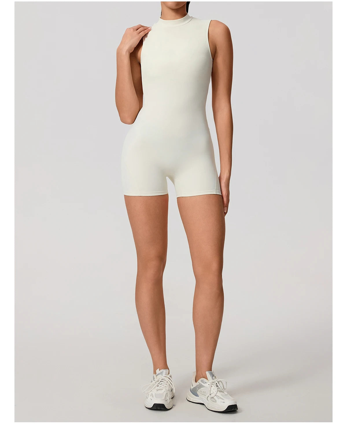Apex Ritual – Sleeveless Yoga Bodysuit Women – High Stretch Push Up Fitness Jumpsuit