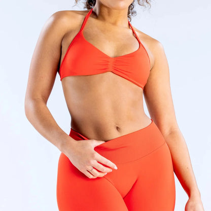 Apex Ritual – Women's 2-Piece Gym Set – Strappy Bra & High-Waist Scrunch Shorts