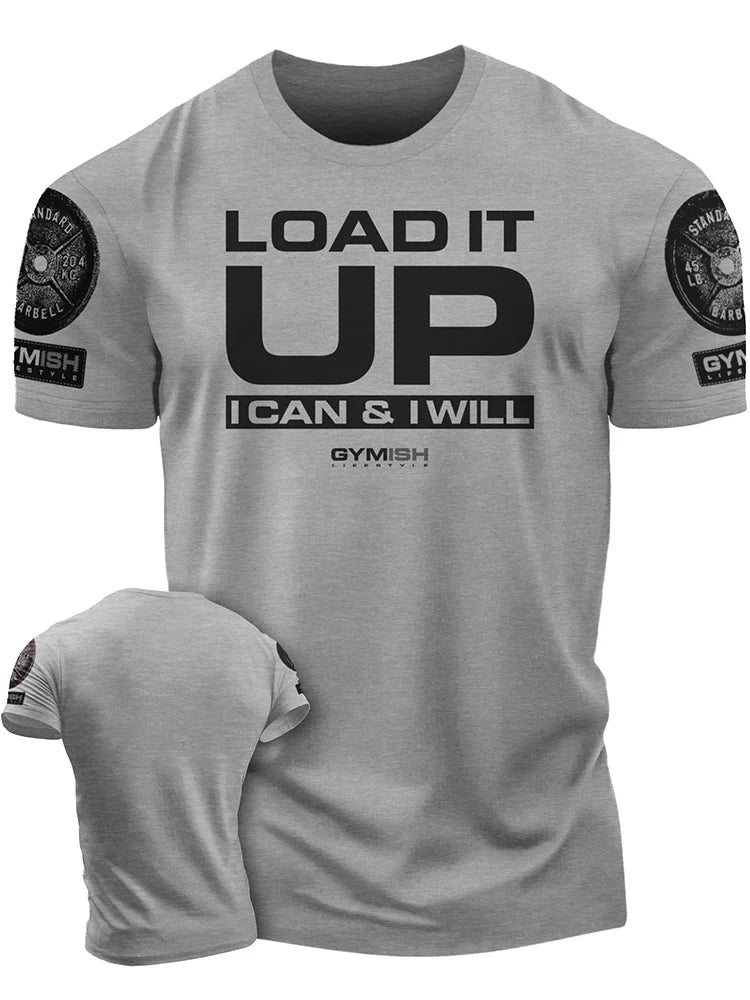 Apex Ritual – GYM Letter Print Round Neck T-Shirt – Breathable Men's Sports Top