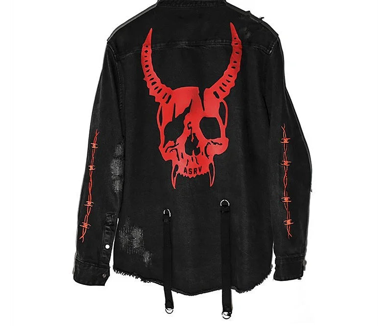 Apex Ritual – Gym Mens Denim Jacket – Fashion Motorcycle Jeans Jacket Casual Sports Fitness Coat