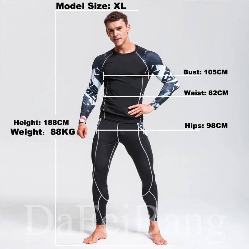 Apex Ritual – Men's Thermal Underwear Sets Compression Sport Suit – Quick Drying Long Johns