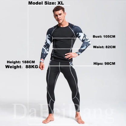 Apex Ritual – Men's Thermal Underwear Sets Compression Sport Suit – Quick Drying Long Johns