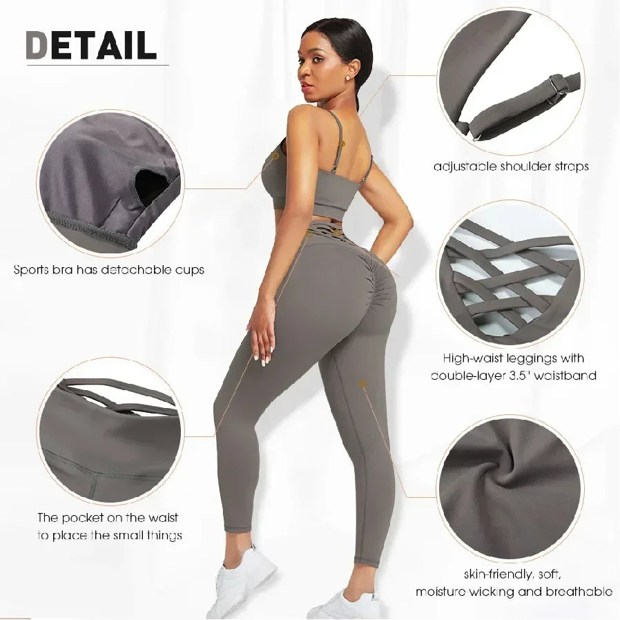 Apex Ritual – Women's 3-Piece Activewear Set – Hoodie, Bra & Leggings