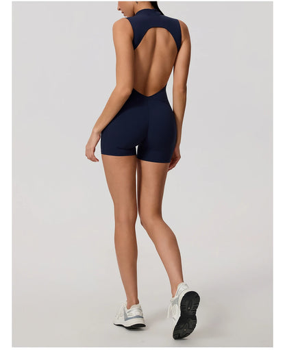 Apex Ritual – Sleeveless Yoga Bodysuit Women – High Stretch Push Up Fitness Jumpsuit