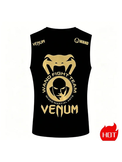 Apex Ritual – Men's 3D Snakehead Fitness Tank Top – Breathable Oversized Sleeveless Graphic Shirt