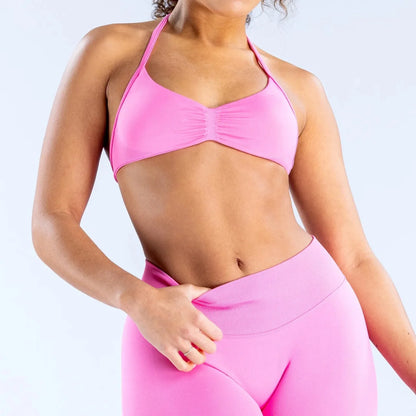 Apex Ritual – Women's 2-Piece Gym Set – Strappy Bra & High-Waist Scrunch Shorts