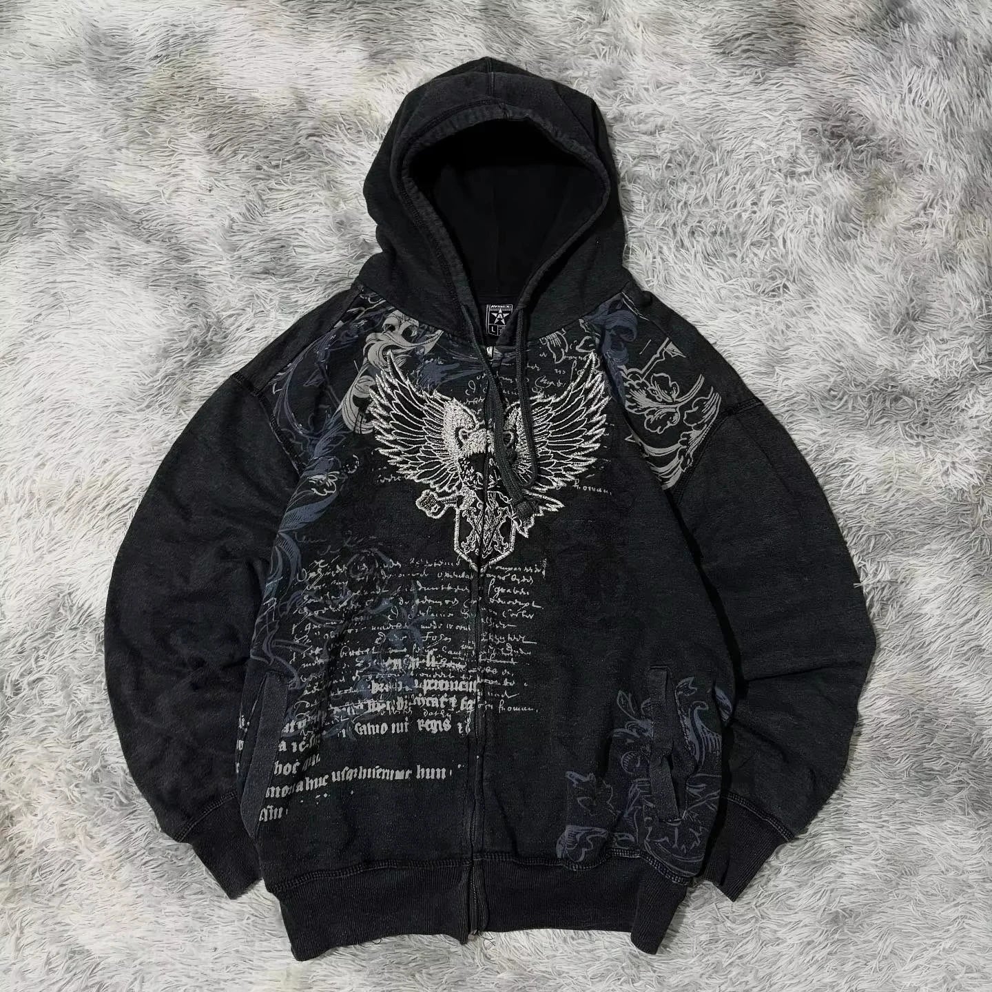 Apex Ritual – Y2K Harajuku Vintage Letter Embroidered Jacket Women – Gothic Hip Hop Casual Coat