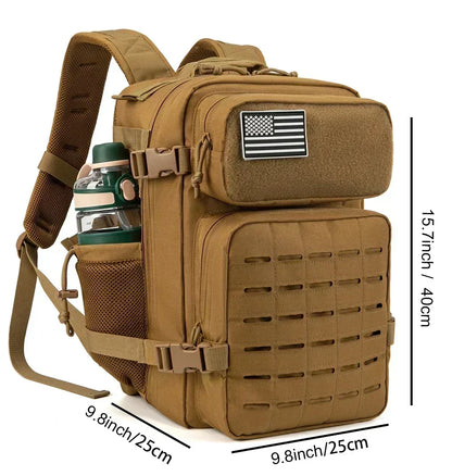 Apex Ritual – Tactical Molle Backpack 25L/45L – Military-Style Gym & Outdoor Hiking Rucksack