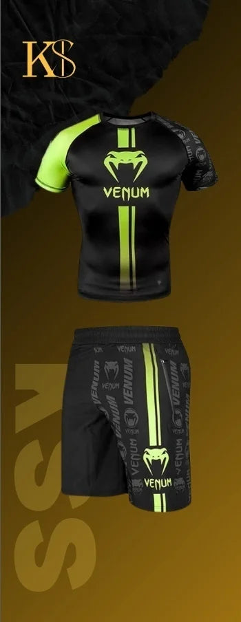 Apex Ritual – Men's Martial Arts & Boxing Casual Set – Short-Sleeve Shorts Set
