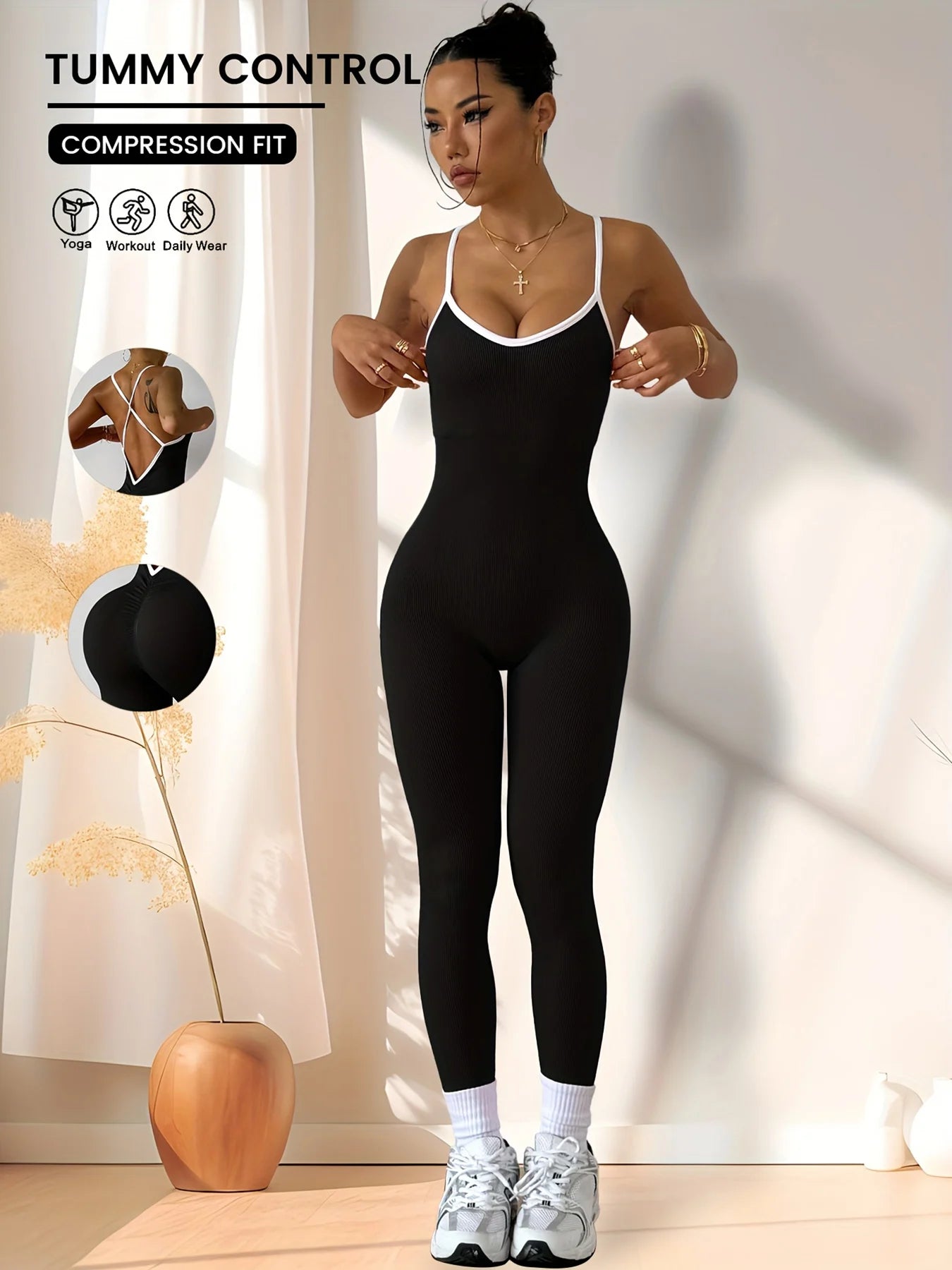Apex Ritual – Women's One-Piece Sports Romper – Running & Gym Workout Jumpsuit