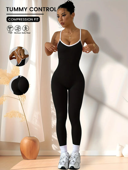 Apex Ritual – Women's One-Piece Sports Romper – Running & Gym Workout Jumpsuit