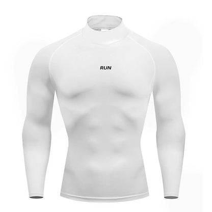 Apex Ritual – Men's Long Sleeve Compression Running Shirt – Turtleneck Quick-Dry Sports Top