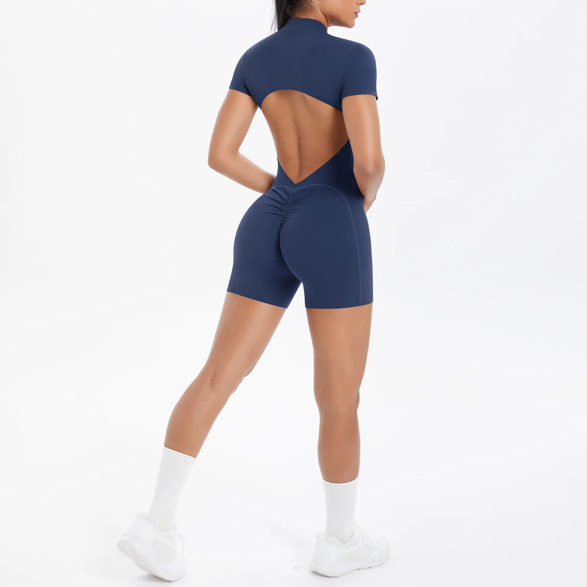 Apex Ritual – Women's One-Piece Training Jumpsuit – Zip-Front Workout Bodysuit