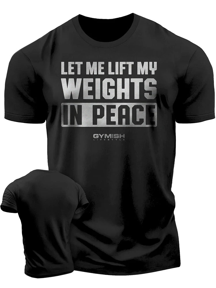 Apex Ritual – GYM Letter Print Round Neck T-Shirt – Breathable Men's Sports Top