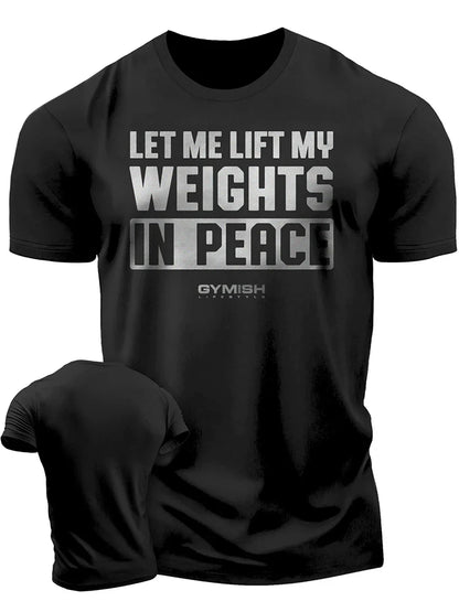 Apex Ritual – GYM Letter Print Round Neck T-Shirt – Breathable Men's Sports Top