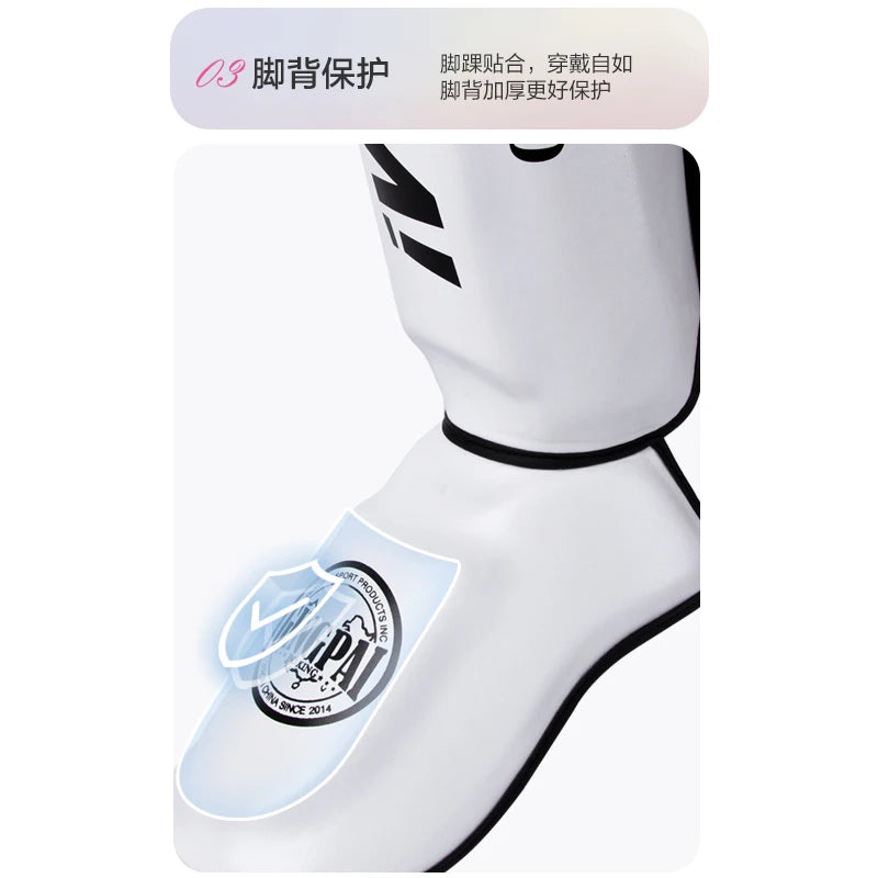 Apex Ritual – PU Leather Boxing Shin Guards – MMA & Muay Thai Ankle Protector Shin Pads