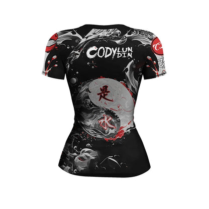 Apex Ritual – Women's Mock Neck MMA Compression Rash Guard – 4-Way Stretch BJJ & Boxing Rashguard