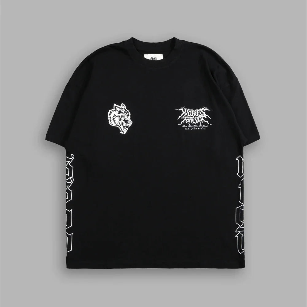 Apex Ritual – EINHERJAR Side By Side Oversized Tee – Y2K Gothic Hip Hop Couple T-Shirt