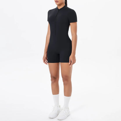 Apex Ritual – Women's One-Piece Training Jumpsuit – Zip-Front Workout Bodysuit