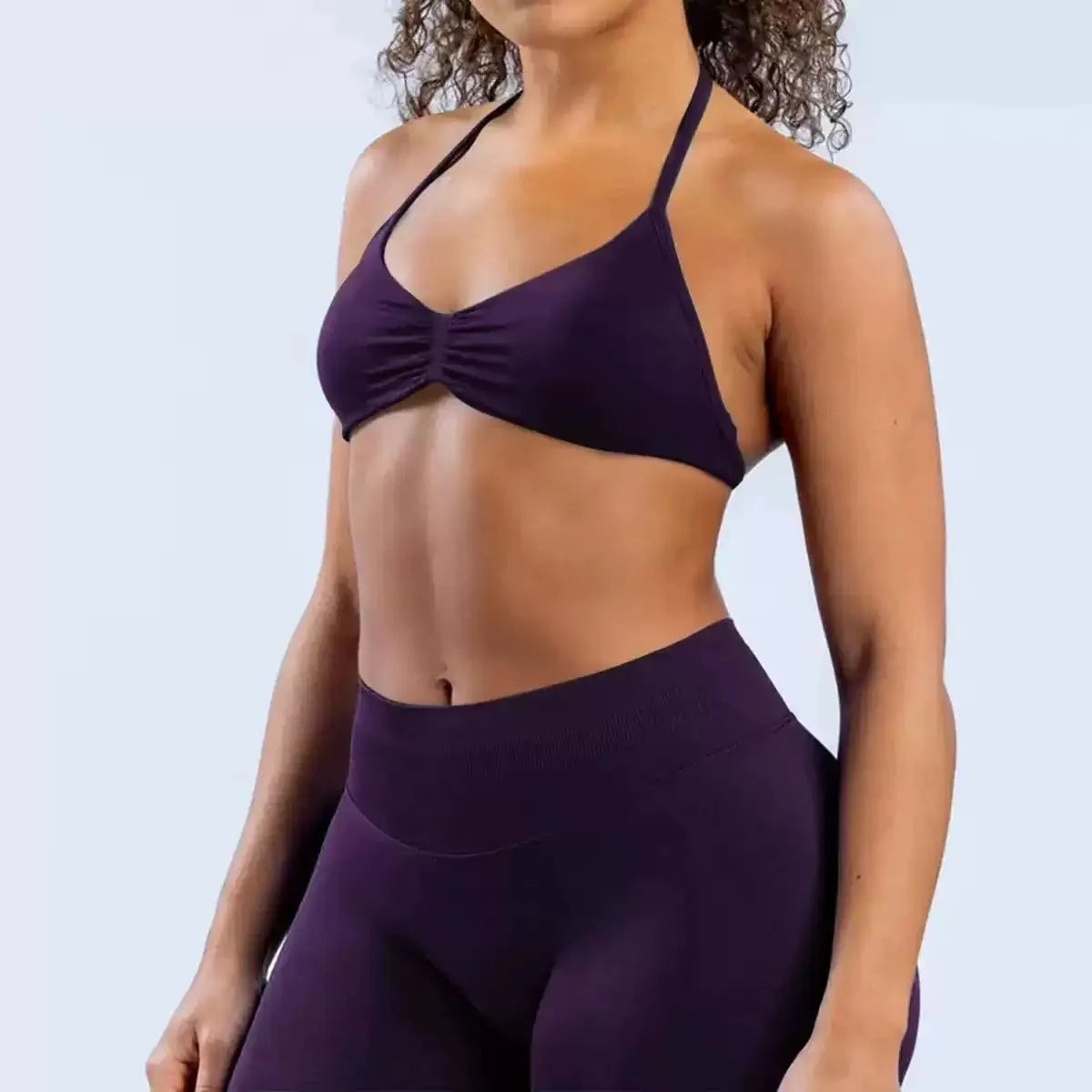 Apex Ritual – Women's 2-Piece Gym Set – Strappy Bra & High-Waist Scrunch Shorts