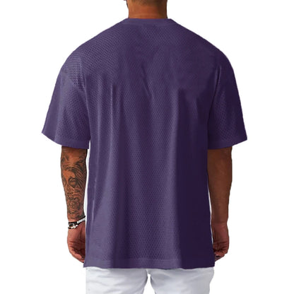 Apex Ritual – Men's Oversized Mesh Gym T-Shirt – Quick-Dry Training & Running Tee