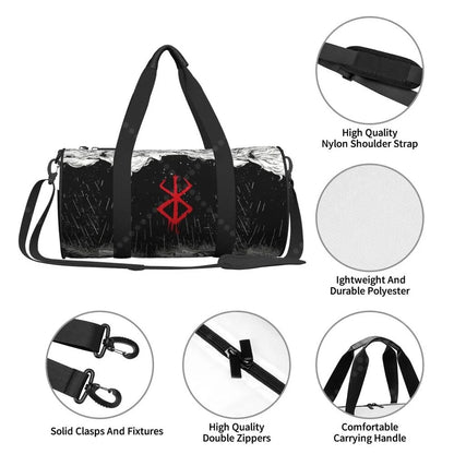 Apex Ritual – Anime Print Round Duffel Bag – Durable Outdoor Yoga Fitness & Travel Duffle Bag