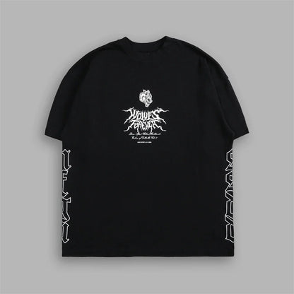 Apex Ritual – EINHERJAR Side By Side Oversized Tee – Y2K Gothic Hip Hop Couple T-Shirt