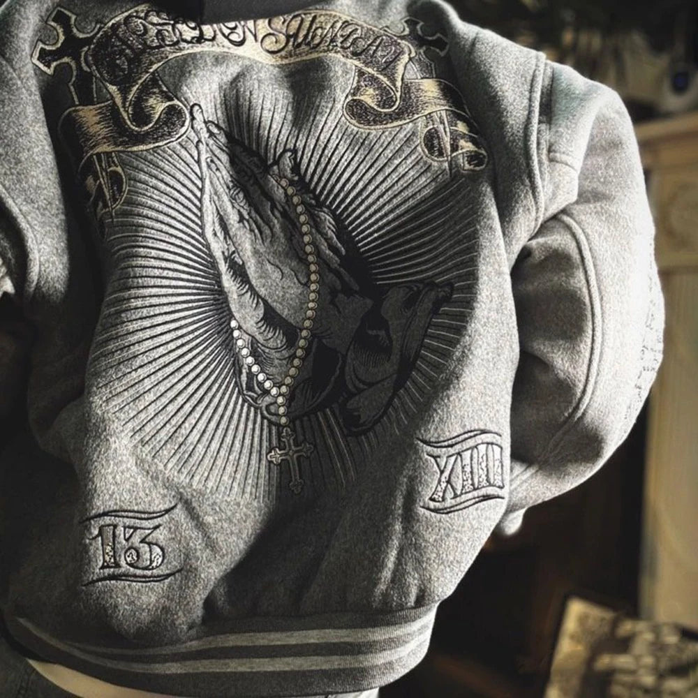 Apex Ritual – Trendy Heavy Embroidered Baseball Jacket – American High Street Y2k Hip-Hop  Jacket