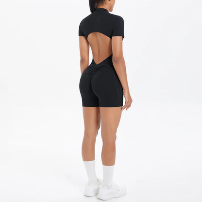Apex Ritual – Women's One-Piece Training Jumpsuit – Zip-Front Workout Bodysuit