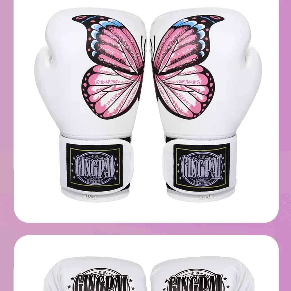 Apex Ritual – Women's 6-12oz Pink Butterfly Boxing Gloves – Muay Thai, MMA & Kickboxing Training