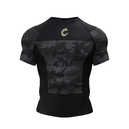 Apex Ritual – Black No Gi BJJ Jiu Jitsu T-Shirt & MMA Shorts Set – Rashguard & Compression Wear