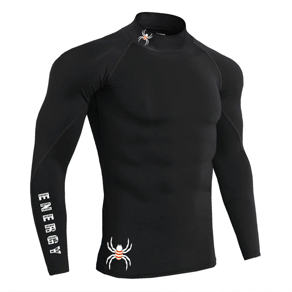 Apex Ritual – Men's Long Sleeve Compression Running T-Shirt – Quick-Dry Bodybuilding Fitness Top