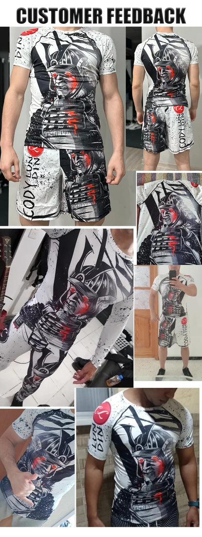 Apex Ritual No-Gi Compression Set – BJJ & Muay Thai Rashguard, Tee & Shorts