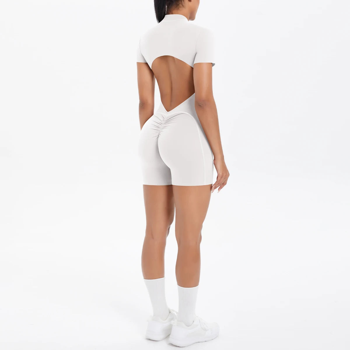Apex Ritual – Women's One-Piece Training Jumpsuit – Zip-Front Workout Bodysuit