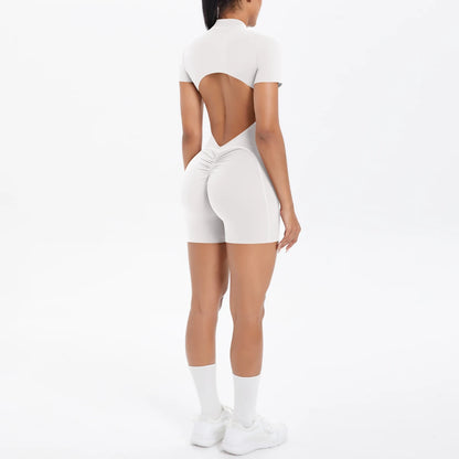 Apex Ritual – Women's One-Piece Training Jumpsuit – Zip-Front Workout Bodysuit