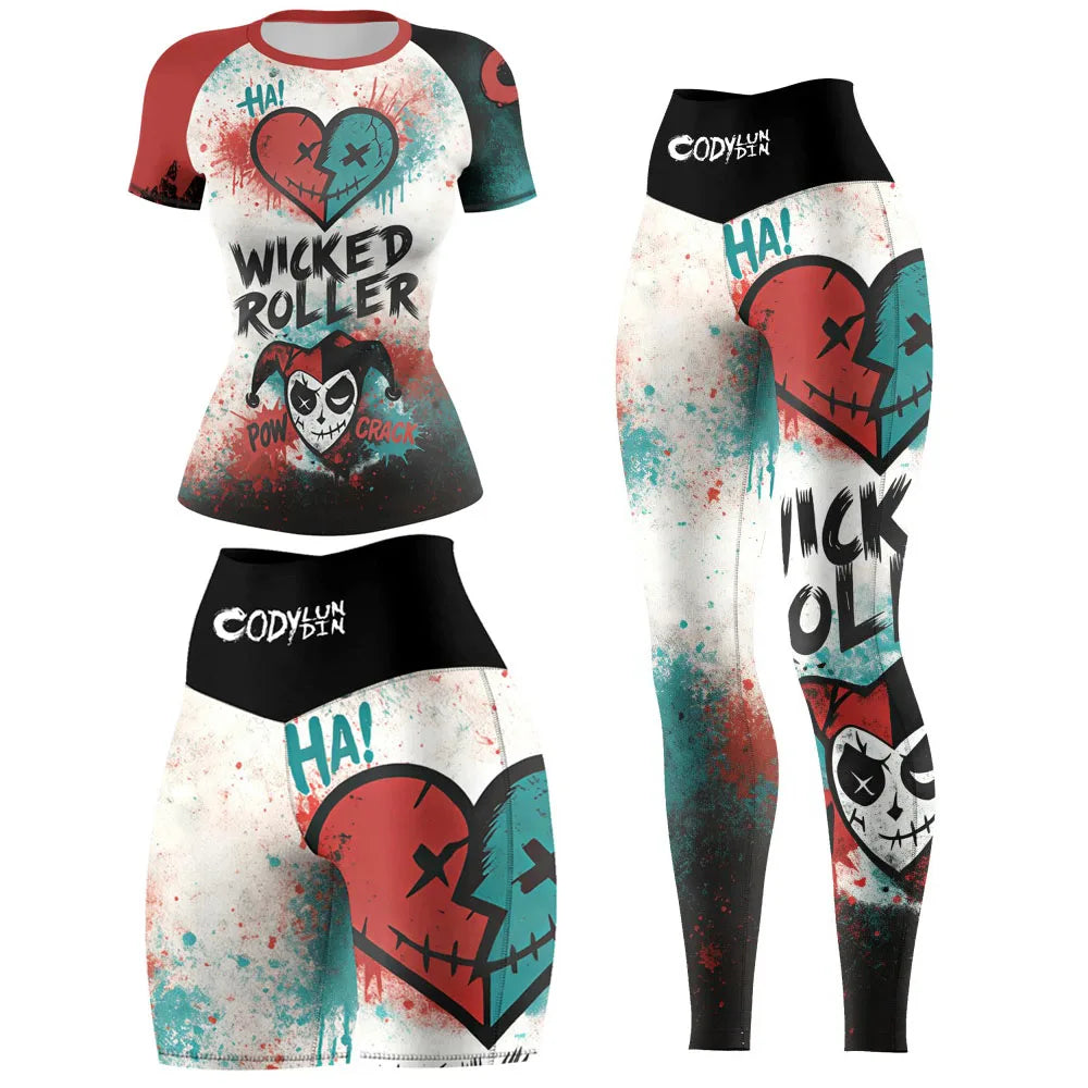 Apex Ritual – Women's Boxing Leggings & Rashguard Set – No-Gi BJJ Muay Thai Martial Arts Compression