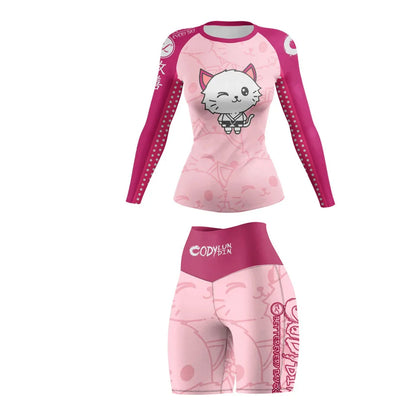 Apex Ritual – Women's MMA Tracksuit Set (4pcs) – BJJ Boxing Rashguard, Grappling & Muay Thai Shorts