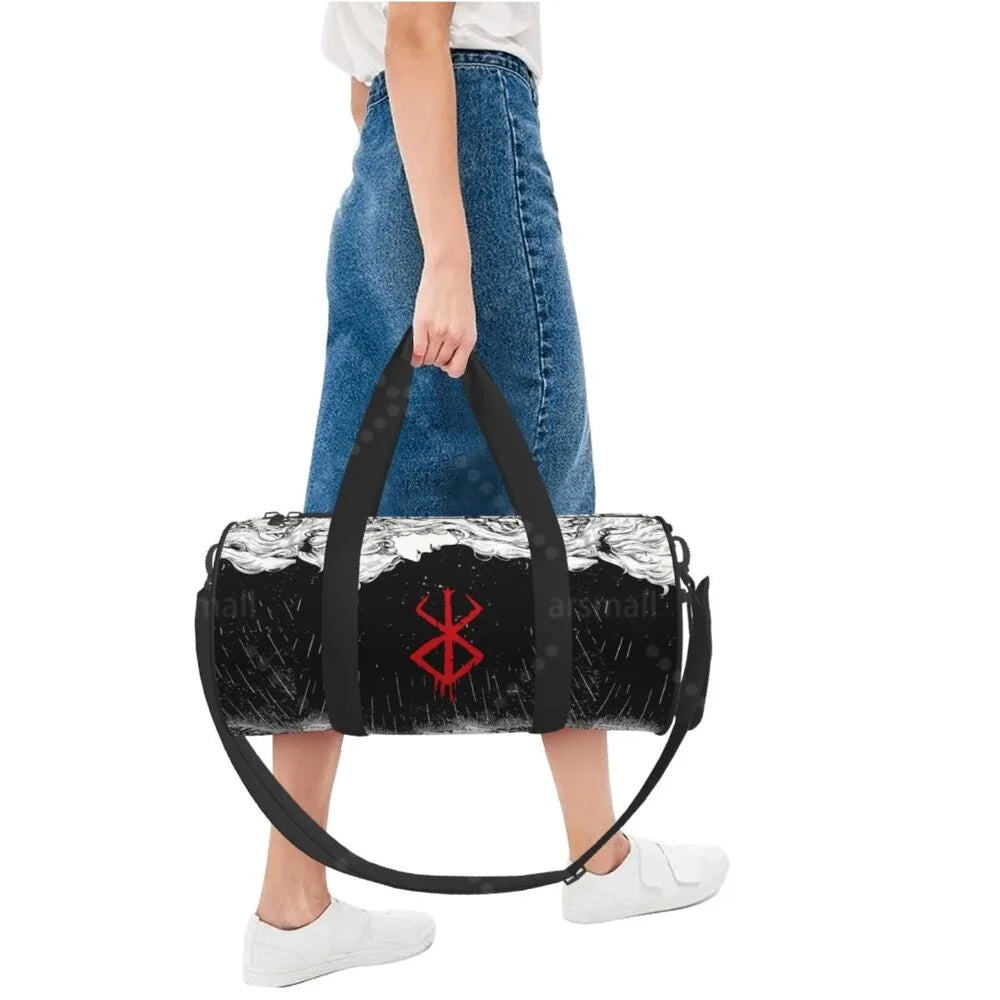 Apex Ritual – Anime Print Round Duffel Bag – Durable Outdoor Yoga Fitness & Travel Duffle Bag