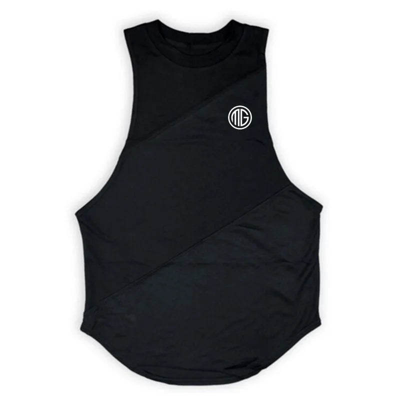Apex Ritual – Men's Sleeveless Gym Running Vest – Muscle Singlet Breathable Mesh Fitness Tank