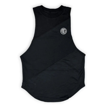 Apex Ritual – Men's Sleeveless Gym Running Vest – Muscle Singlet Breathable Mesh Fitness Tank