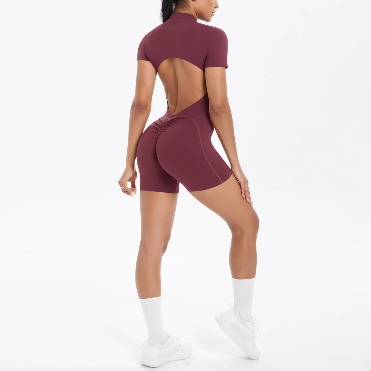 Apex Ritual – Women's One-Piece Training Jumpsuit – Zip-Front Workout Bodysuit