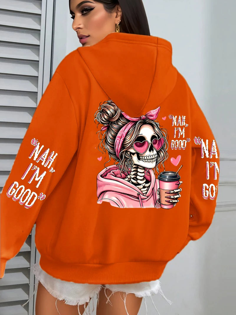Apex Ritual Women's Graphic Hoodie – Loose-Fit Fleece Pullover