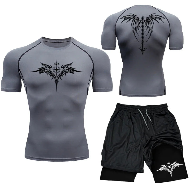 Apex Ritual MMA Compression Set – Quick-Dry Rashguard & Shorts for Combat Training
