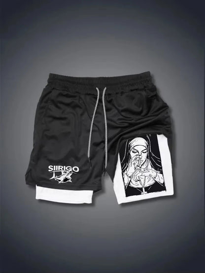 Apex Ritual – Men's 2-in-1 Sports Shorts – Quick-Dry Double-Layered Running Training Shorts