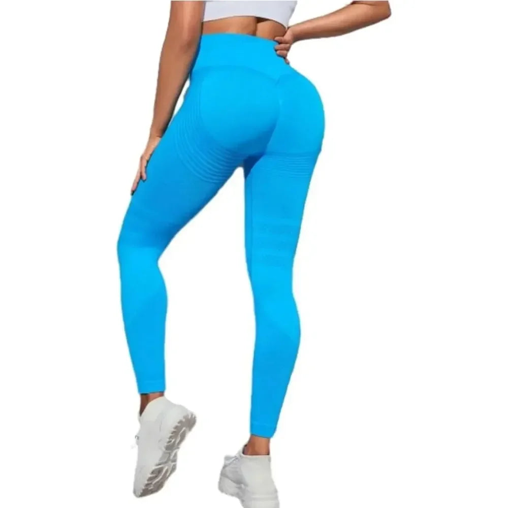 Apex Ritual – Women's High-Waist Textured Leggings – Tummy-Control Training Tights