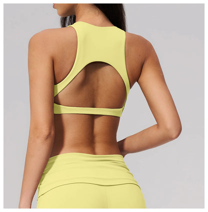 Apex Ritual – Hollow Back Sports Bra Women – Push Up Quick-Dry Fitness Yoga Underwear