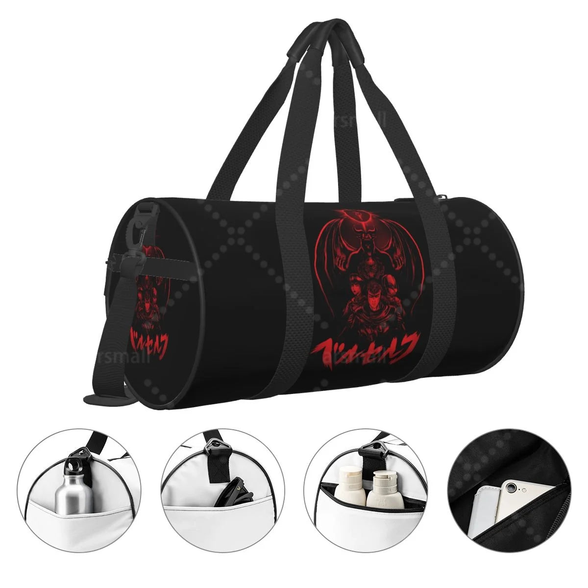 Apex Ritual – Anime Print Round Duffel Bag – Durable Outdoor Yoga Fitness & Travel Duffle Bag