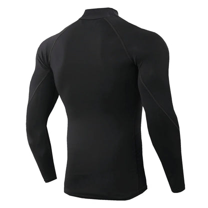 Apex Ritual – Men's Long Sleeve Compression Running T-Shirt – Quick-Dry Bodybuilding Fitness Top